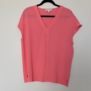 Eileen Fisher Coral V-Neck Blouse